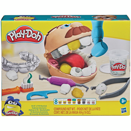 Hasbro Play-Doh Drill 'n Fill Dentist Toy with 9 Accessories and 6 Cans, Kids Toys 1 ea, $28.00/1ea