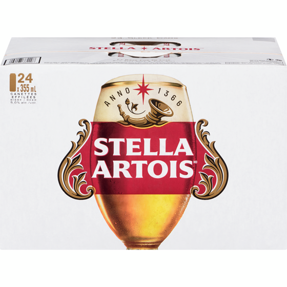 Stella Bière (Pièce d’identité requise au moment du ramassage) 24x355.0 ml, 0,40 $/100ml