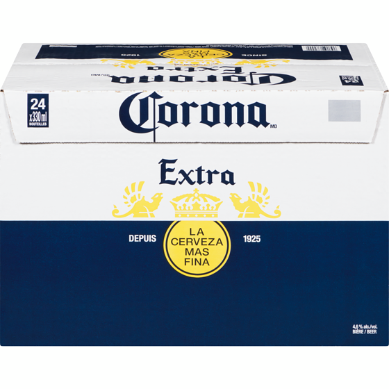 Corona Bière (Pièce d’identité requise au moment du ramassage) 24x330.0 ml, 0,39 $/100ml