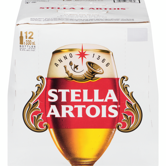 Stella Stella Artois (ID required at pick-up) 12x330.0 ml, $0.83/100ml