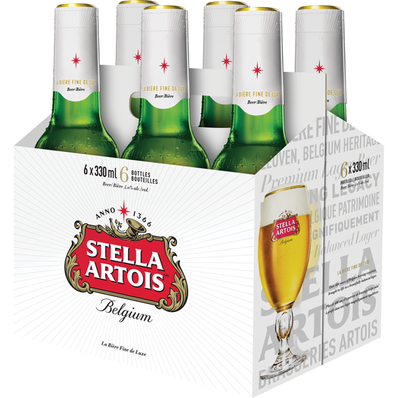 Stella Beer (ID required at pick-up) 6x330.0 ml, $5.66/100ml