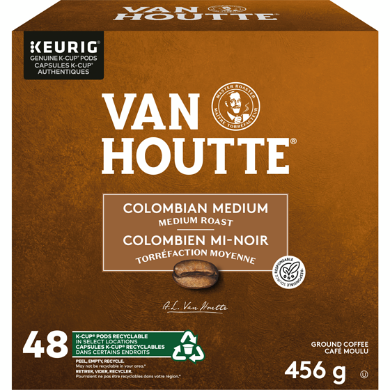 Van Houtte Colombian Medium, Medium Roast, K-Cup Coffee Pods, 48 Count 48 ea, $0.88/1ea