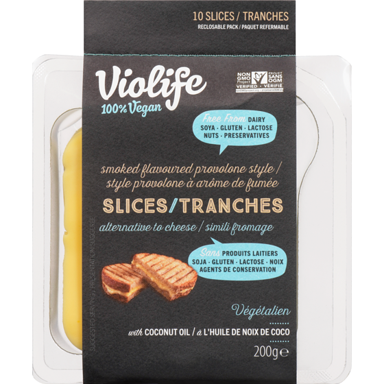Violife Tranches de Provolone Fumé Sans Produits Laitiers 200 g, 3,25 $/100g