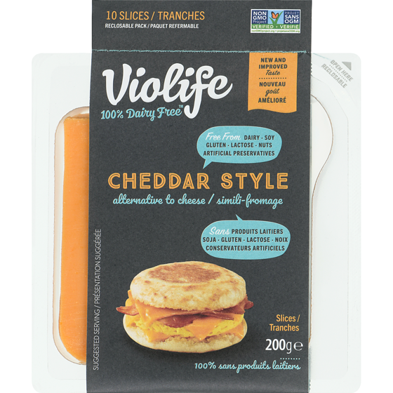 Violife Dairy Free Cheddar Cheese Slices 200 g, $3.15/100g