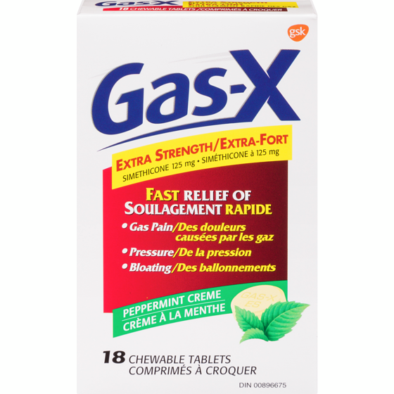 Gas-X Extrastrength Chewable Tablets For Gas Relief, Bloating, And Pressure, 18 Count 18 ea, $0.64/1ea