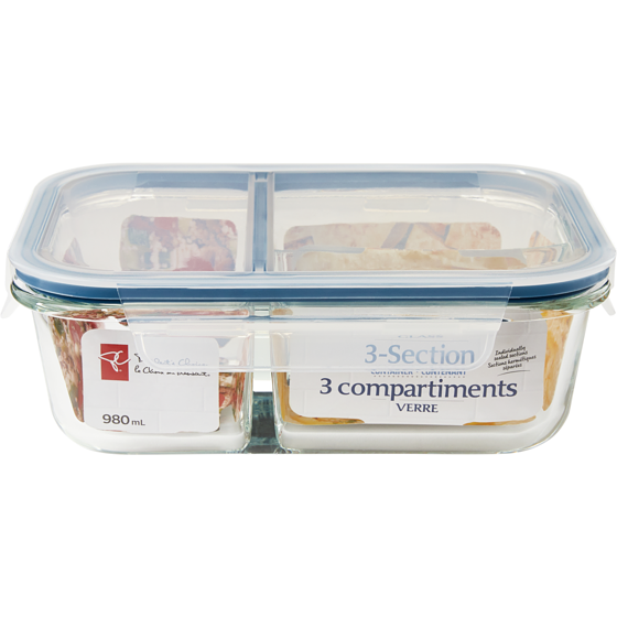 le Choix du Président PC GLASS 980ML 3 DIVIDED ST 1 ea, 10,00 $/1ch