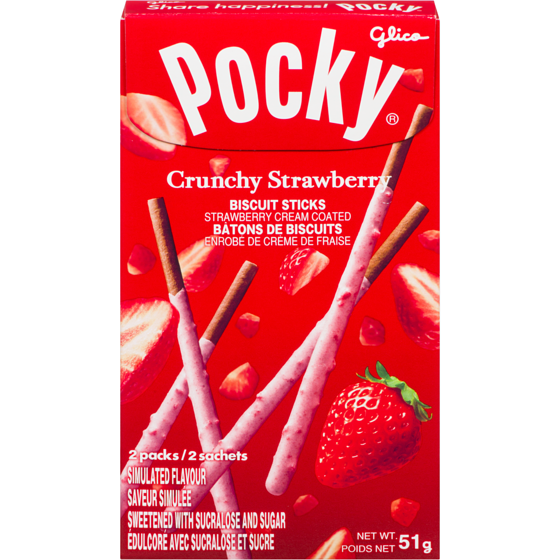 Glico Crunchy Strawberry Pocky 51 g, $7.82/100g