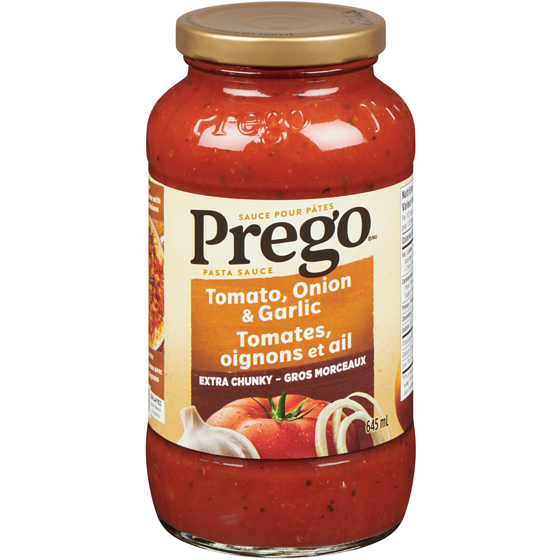 Prego Pasta Sauce Tomato, Onion & Garlic 645 ml, $0.66/100ml