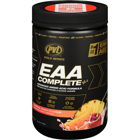PVL Essentials Eaa+Bcaa Complete Tropical Punch Flavour 330 g, $10.91/100g