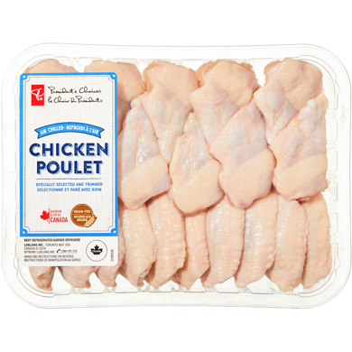 PC Menu Bleu Ailes de poulet séparées 1 ea, 17,00 $/1ch