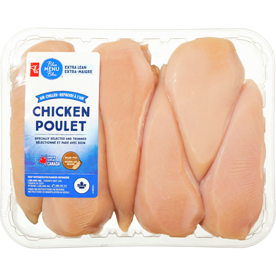 PC Menu Bleu Poitrines de poulet extra-maigres désossées sans peau 1.41 kg