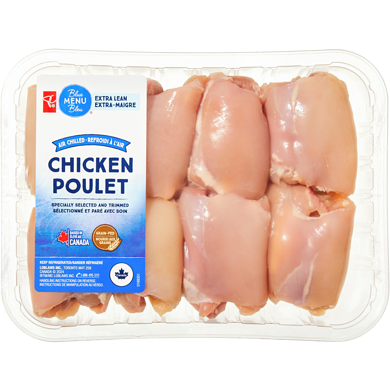 PC Menu Bleu Cuisses de poulet extra-maigres désossées sans peau 1 ea, 15,00 $/1ch