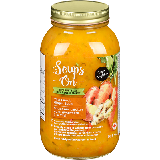 Soup’s On Soup Soupe Aux Carottes Et Au Gingembre À La Thaï  925 ml, 1,19 $/100ml