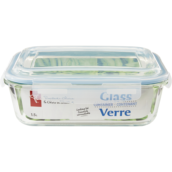 le Choix du Président PC 1520ML RECT GLASS STORAGE 1 ea, 12,00 $/1ch