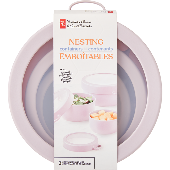 President's Choice Nesting Containers - Mauve 3 ea, $3.67/1ea