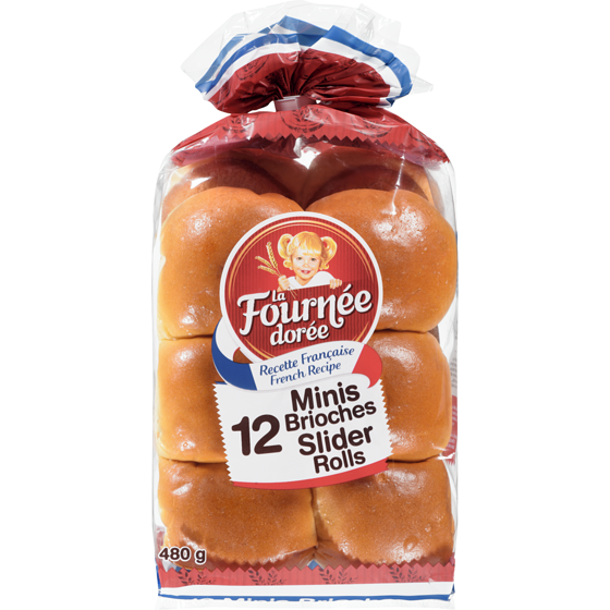 La Fournée Dorée Mini Brioches (12) 480 g, 1,14 $/100g