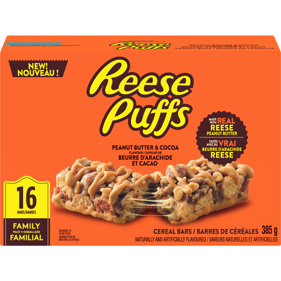 General Mills Reese's barres de céréales à saveur de beurre d'arachide et cacao 384 g, 2,08 $/100g