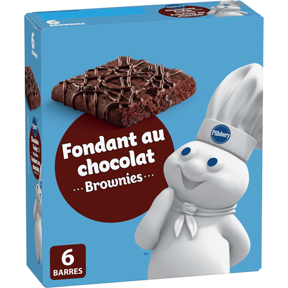 Pillsbury Barres brownies Fondant au chocolat 6 barres 150 g, 2,66 $/100g