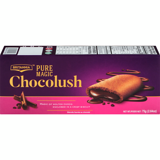 Britannia Chocolush Biscuits Fourrés Au Chocolat 75 g, $3.05/100g