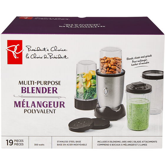 PC President's Choice MultiPurpose Blender with Travel Cups, Travel