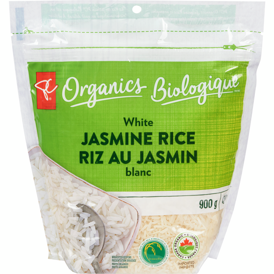 PC Organics Organic White Jasmine Rice 900 g, $0.85/100g