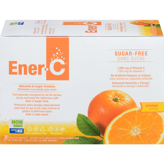 Ener C Sans Sucre Orange Boite 160.5 g, 11,53 $/100g