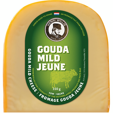 Henri Willig Mild Gouda 350 g, $3.14/100g