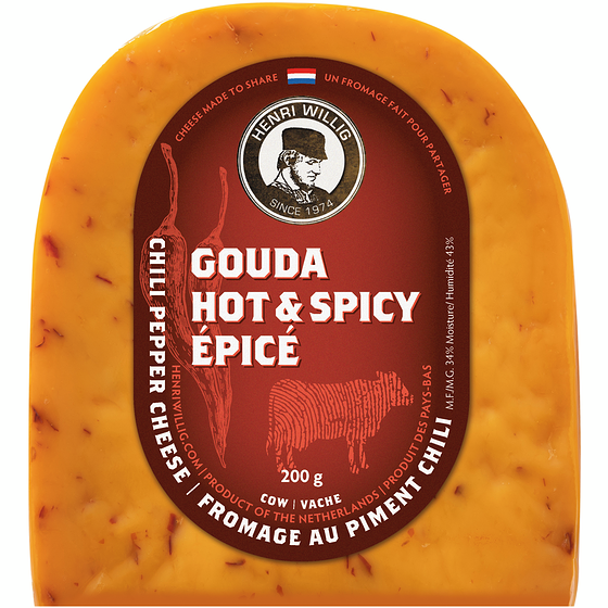 Henri Willig Willig Hot & Spicy Gouda 200 g, $4.50/100g