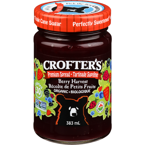 Crofter's Premium Spread Berry Harvest Organic 383 ml, $1.83/100ml