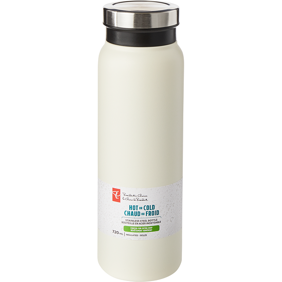 President's Choice President's Choice Wide Mouth Stainless Steel Water Bottle, 720mL - Cream 1 ea, $21.00/1ea