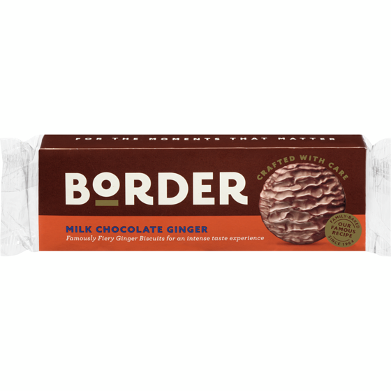 Border Milk Chocolate Gingers Beautifully Crafted Biscuits 150 g, $4.66/100g