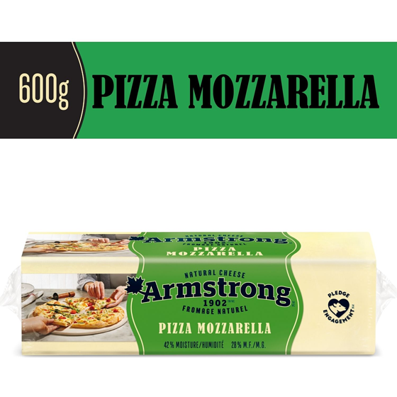 Armstrong Pizza Mozzarella Cheese 600 g, $1.50/100g