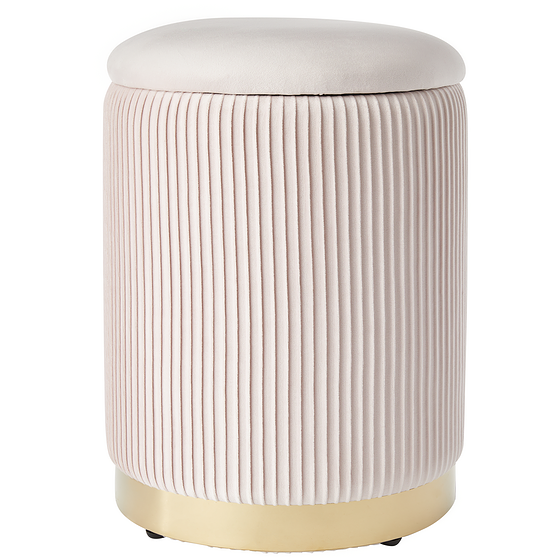 Life at Home LH POUF RANGEMENT PLISSE ROSE 1 ea, 50,00 $/1ch
