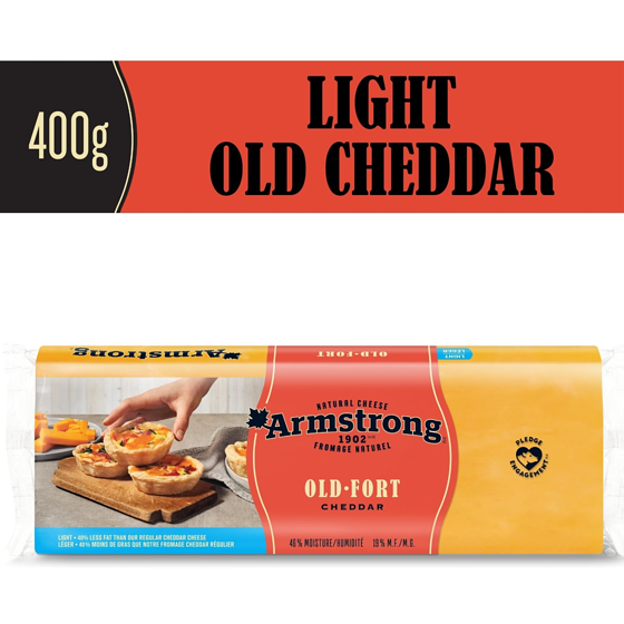 Armstrong Light Old Cheddar Cheese 400 g, $1.25/100g