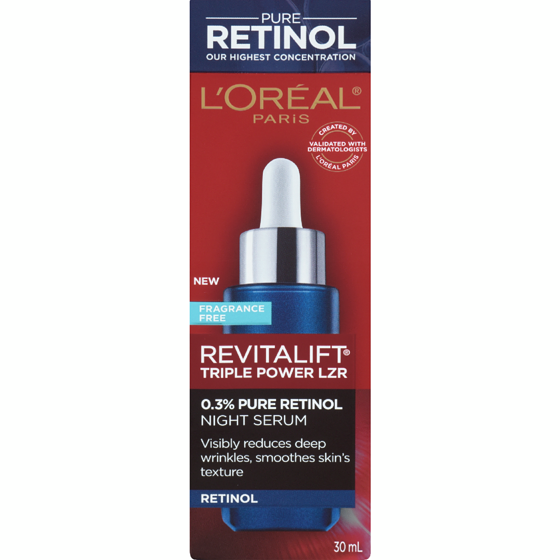 L'Oreal Paris Revitalift Serum with 0.3%Night Serum for Face 30 ml, $149.97/100ml