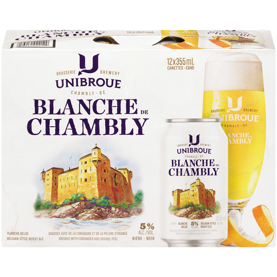 Unibroue Blanche de chambly bière (Pièce d’identité requise au moment du ramassage) 12x355.0 ml, 0,54 $/100ml