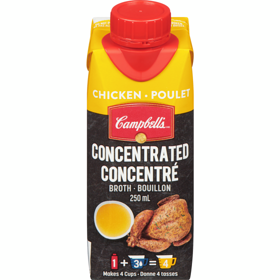 Campbell’s Bouillon de poulet concentré 250 ml, 0,70 $/100ml