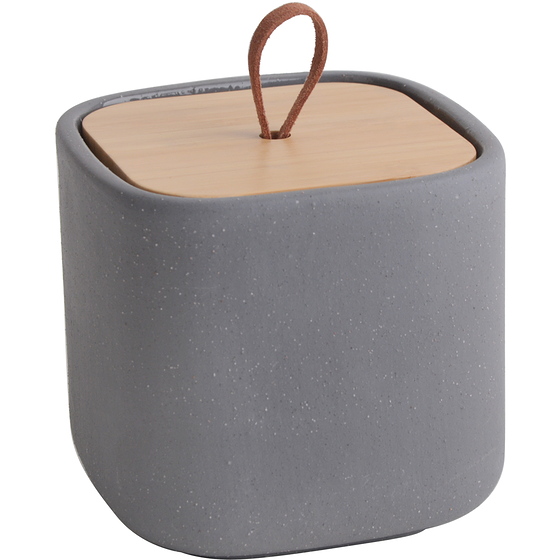 Life at Home Bamboo Cotton Box, Grey 1 ea, $15.00/1ea