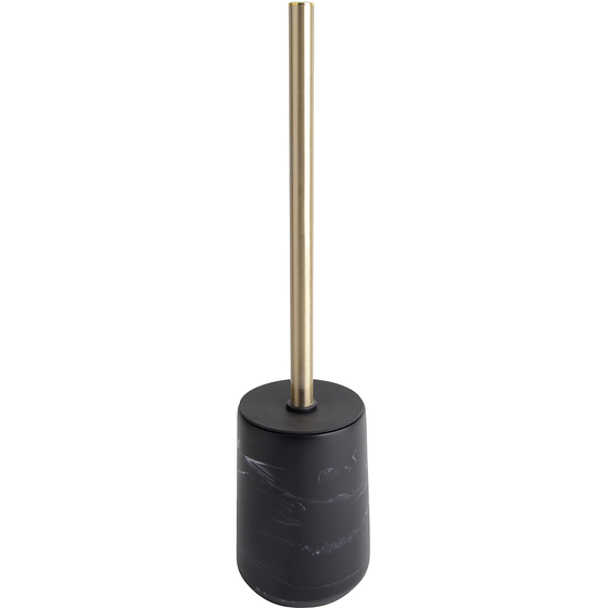 Life at Home Marble Toilet Brush Holder, Polyresin, Stainless Steel, and Plastic, Black Marble Effect and Gold 1 ea, $19.99/1ea