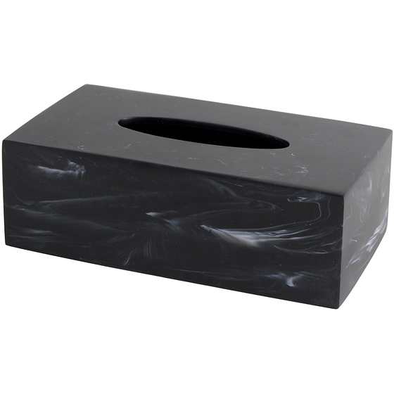 Life at Home Tissue Box Holder, Polyresin, Black Marble Effect 1 ea, $20.00/1ea