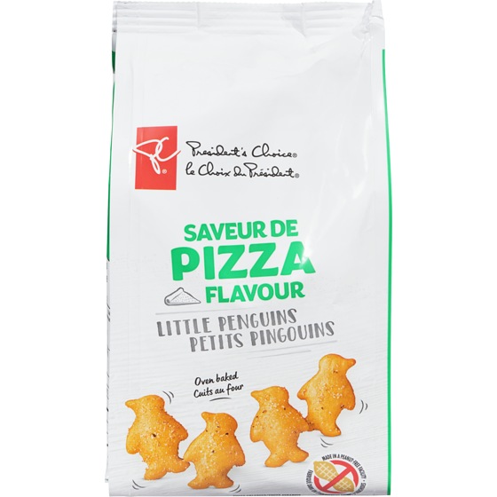 le Choix du Président Craquelins Petits pingouins, saveur de pizza 180 g, 1,94 $/100g