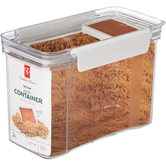 President's Choice Pantry Container 2L with Terra Cotta Disk  1 ea, $19.00/1ea