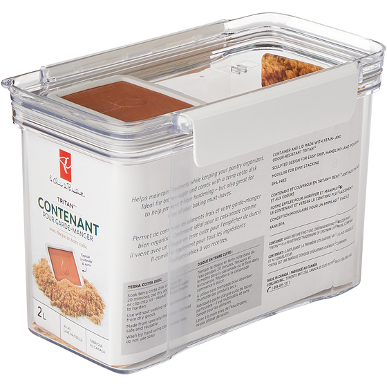le Choix du Président Contenant pour garde-manger 2 L avec Disque en Terr Cuite 1 ea, 19,00 $/1ch