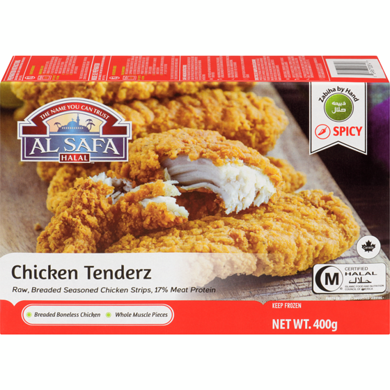 Al Safa Chicken Tenderz Spicy  400 g, $3.00/100g