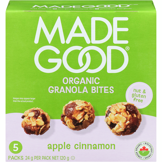 Made Good Apple Cinnamon Granola Bites 5pk 24 g, $16.62/100g