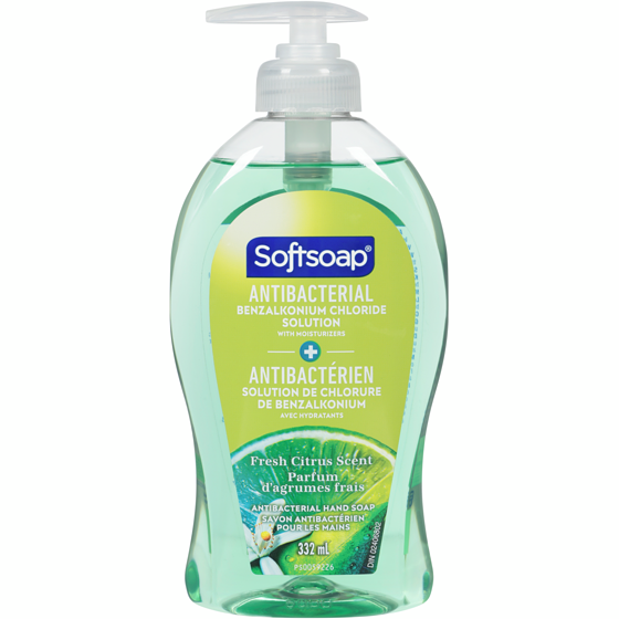 Softsoap Pompe De Savon Liquide Pour Les Mains Antibactérien Agrumes Frais 332 ml, 1,35 $/100ml