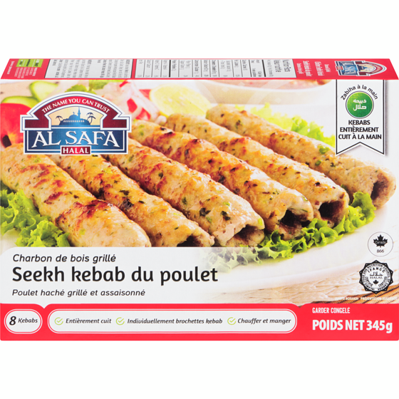 Al Safa Seekh Kebab Au Poulet 345 g, 3,77 $/100g