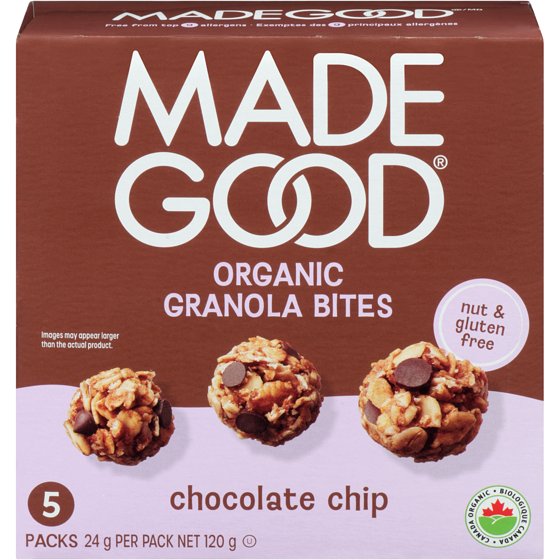 Made Good Chocolate Chip Granola Bites 5pk 24 g, $16.62/100g