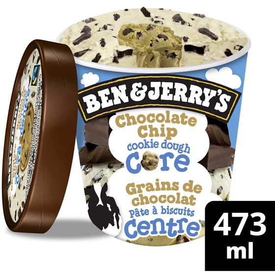 Ben & Jerry's Chocolate Chip Cookie Dough Core Ice Cream  473 ml, $1.06/100ml