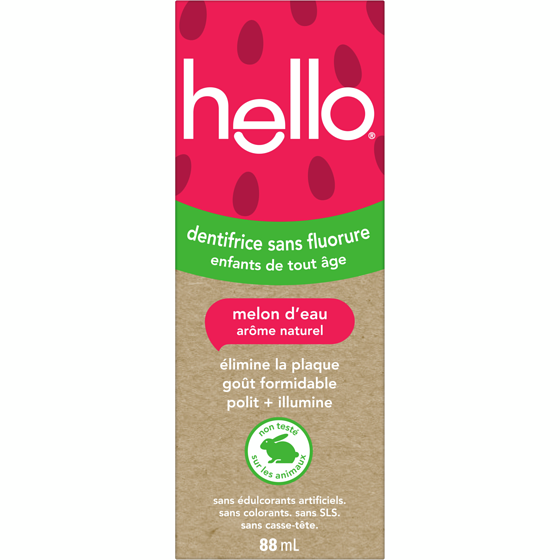 Hello Dentifrice enfants Fresh Watermelon sans fluorure 88 ml, 9,08 $/100ml